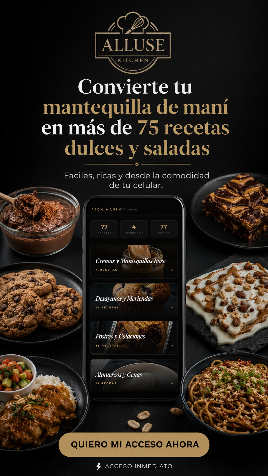 Recetario 100% Maní - Alluse Kitchen